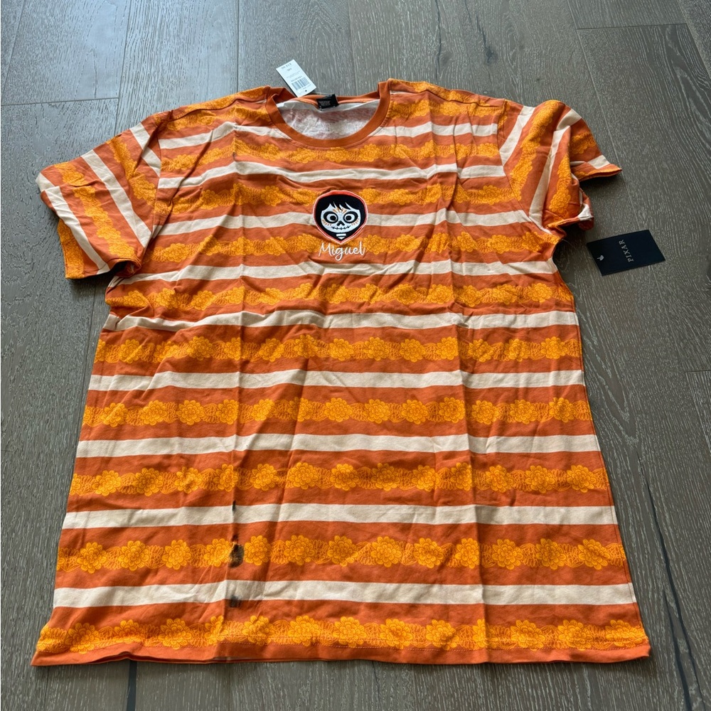 Pixar Coco Miguel Orange Striped Shirt